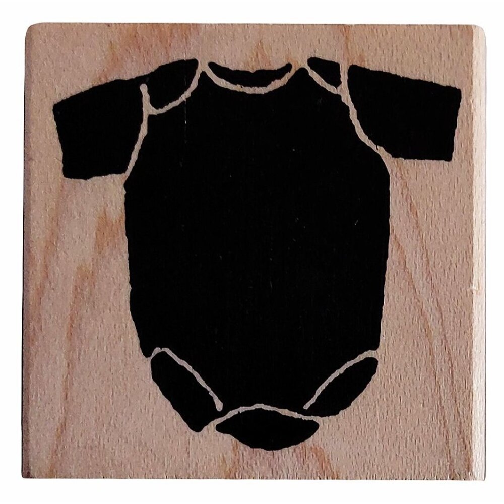 Baby Clothes Rubber Stamp Wood Block By Savvy Stamps